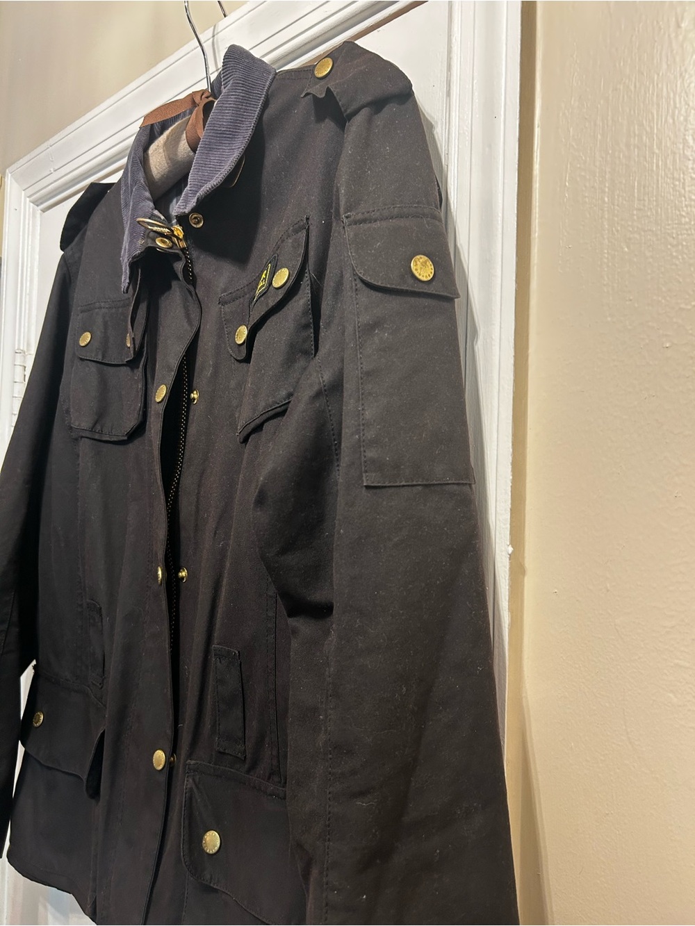 Barbour Women’s Black Waxed Field Jacket US size 14 - Picture 5 of 7